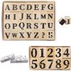 Sixfolo 38 Pezzi Timbri Alfabeto e Numeri Set di Timbri in Legno con A-Z e 0-9 e 2 Simboli Vintage Lettere Francobolli in Legno per DIY Scrapbooking Decorare Diario Artigianato