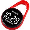 MURYE Orologio elettronico a LED da appendere con controllo tattile, piccolo orologio da tasca con clip portachiavi, funzionamento a batteria, per zaini, cinture, controllo tattile, orologio da tasca