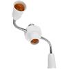 LARUISEE Adattatore Presa E27 3/4/5/6 in 1 Supporto Lampada LED Universale Bianco