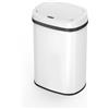 KITCHEN MOVE Pattumiera da cucina automatica 58L MAJESTIC WHITE bianca grande capacità in INOX con reggiatura