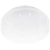 Eglo LED lampada da soffitto Pogliola-E, plafoniera piatta con effetto cristallo, luce per corridoio e camera, metallo e plastica bianca, illuminazione bianca neutra, Ø 31 cm