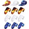 Wilgure Plectrum Flat Thumbpicks - Set di 12 dita per chitarra, per mandolino, banjo, per dita del pollice, durata