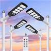 Aigostar- 4Pz 200W Lampione Solare da Esterno con Sensore di Movimento, Telecomando, Impermeabile IP65, 2000LM Luce Fredda 6500K, Lampioni Solari LED per Giardino, Cortile, Strada,Non Include il Palo