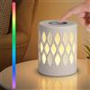 Aigostar Lampada da Comodino Touch Dimmerabile, Luce Notturna Bambini con 256 Colori RGB e Bianco Caldo, Lampada da Tavolo USB Ricaricabile per Camera da Letto