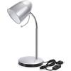 Aigostar Lampada da Scrivania Retro, Lampada da Tavolo Vintage LED in Compatibile con Lampadine a Modello E27, Lampadina Non Inclusa, Cavo da 153 cm, Max.11W, Con Metallo Braccio Regolabile, Argento
