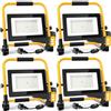 Aigostar Faretto LED da Cantiere 100W con Interruttore Impermeabile，9000 Lumen，4 Metri di Filo，Farò LED con Spina，Luce Bianca 6500K，Portatile，4 Pezzi