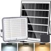Aigostar - Faro led esterno con grande pannello solare,Cavo 5M,20000mAH,Batteria di grande capacità,3000LM,Dimmerabile 3000/4000/6500K,IP65,Faretto led per interno,giardino,portici,piscina
