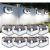 Aigostar Luce Solare LED Esterno con Sensore di Movimento,8 Pezzi,270° Illuminazione Lampada Solare da Esterno,3 Modos Faretto Led da Esterno Solare,IP65 Impermeabile luci solari per Giardino,Parete