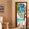 YJSZY Decorazioni per Porta,90 X 210 Cm,Addobbi Banner Decorazione per Porta Ingresso Casa,Copri Porta Addobbi Festa con Elastico per La Casa Primavera/Estate/Autunno/Inverno,Door Cover (Spiaggia)