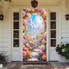 YJSZY Decorazioni per Porta,90 X 210 Cm,Addobbi Banner Decorazione per Porta Ingresso Casa,Copri Porta Addobbi Festa con Elastico per La Casa Primavera/Estate/Autunno/Inverno,Door Cover (Fiore)