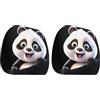 Kfwfuaee Set di 2 copri poggiatesta a tema panda stravagante in tessuto lavabile, per interni dell'auto, per lo styling degli interni dell'auto