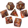 Wondertrail chx 20493 - set 7 dadi poliedrici mini - lustrous gold/silver
