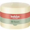 Bolsius Candela a Colonna XXL a 3 stoppini - Avorio - Multi-stoppino - Lunga Durata di combustione di 50 Ore - Extra Grande - Senza Profumo - Cera Naturale e vegana - 10 x 15 cm