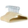 Amazon Basics Grucce in velluto per vestiti di neonati e bambini, antiscivolo, 29,5 cm, confezione da 50, Beige