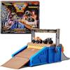 Monster Jam Mini Freestyle Flip Arena Playset e contenitore con 2 mini Monster Jam Truck, giocattoli per bambini per ragazzi e ragazze dai 3 anni in su