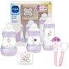MAM Welcome To The World, Set Regalo con 3 Biberon Easy Start Anticolica, Ciuccio Start Nanò, Clip It! & Cover, con Custodia Porta Succhietto, Rosa