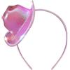 FUXIU Cerchietto alla moda con cappello da cowboy, luci a LED, copricapo per feste e eventi notturni all'aperto