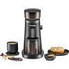 ROMMELSBACHER Macinacaffè Premium EKM 600, macina conica in acciaio inox, grado di macinazione a 75 livelli, funzione antistatica, soffietto, contenitore per fagioli da 120 g, contenitore per polvere