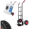 Avilia - Carrello con Ruote Portatutto in Acciaio da 200Kg per Trasporto Sicuro di Carichi Voluminosi, con Maniglie Antiscivolo, Ruote e Struttura Compatta Maneggevole (Blu)