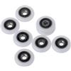 Abcsweet 8 ruote per porta doccia, diametro rotolo 23 mm, per il bagno, porta scorrevole in vetro, puleggia corridore estremamente silenzioso
