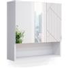 VICCO Specchio contenitore bagno Vicco Irma Bianco lucido 54 x 55 cm, Model 34519