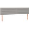 vidaXL Testiere 2 pz. Tessuto grigio chiaro 100x5x78/88 cm