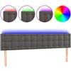 vidaXL Testiera LED grigio scuro 180x5x78/88 cm velluto