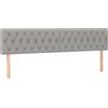 vidaXL Testiere 2 pz. Tessuto grigio chiaro 100x7x78/88 cm