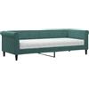 vidaXL Divano letto con materasso Verde scuro 80x200 cm Velluto