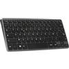 Blue Stork Tastiera wireless, BLUESTORK MINI R, compatta, ricaricabile, grigio/nero