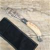 ARBURESA COLTELLO ARTIGIANALE SARDO da scuoio 21 CM ARBURESA CORNO di Montone lama 9,5cm