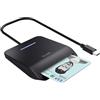 Trust Primo Lettore Smart Card USB-C DNI, Conforme con FIPS 201, FIPS TAA e ISO 7816 Classe A/B/C, Identificazione Personale, Cavo di 100 cm, Nero