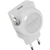 THOMSON Go Charger Caricatore Rapido 22.5W con USB-C & USB-A, Cavo Retrattile da 90 cm (6 Lunghezze), Compatibile con iPhone & Android, Power Delivery, Quick Charge 3.0, Design Compatto, Bianco