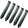 Hattba 5 pezzi nero in metallo duro PCI Slot Cover staffa con viti di espansione completa filtro Blanking piastra per PC