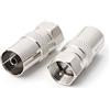 Shenxay Connettore maschio tipo F a cavo coassiale RF femmina antenna TV adattatore RF - 2 pezzi