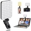 ALTSON 60 Luce Selfie LED 2500k~6500k Dimmerabile Lampada per Fare Video con Molletta & Adattatore per Fotocamera 1/4, Ricaricabile 2200mAh, CRI 97+, 3 Modalità Luce per iPhone, Fotografia, Laptop