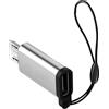 Myazs Connettore convertitore adattatore USB C femmina a micro USB maschio con cordino supporto ricarica e sincronizzazione dati per telefono portatile tipo C femmina a micro maschio convertitore