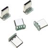 Fahoujs 5 pezzi USB C maschio 16p connettore scheda connettore verticale 5 tensioni rame solido per shell 16pin maschio tipo C adattatore