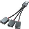 FUXIU Cavo Adattatore Di Estensione Cavo di Alimentazione USB Maschio A 3 USB Femmina Separatore Presa Hub
