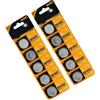 SHYYOULQE 5/10Pcs 2032 3V Batterie a Bottone al Litio Fonti di Alimentazione Lunga per Dispositivi a Bassa Potenza Telecomandi Batteria