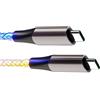 MCAOAL Universali Tipo C A Tipo C Cavi di Ricarica Rapida 60W Gradienti RGB Illuminazione Guscio In Alluminio Materiali TPEs Cavo Morbido Cavo di Ricarica Guscio In Alluminio