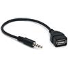 TAZIZI Spine audio maschio da 3,5 mm jack a USB femmina, cavo adattatore convertitore per porte auto lunghezza 20 cm