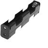 ESden Battery Holder 4 X AA Lungo Striscia Posteriore Caso 6 V Dual Layer Box Doppio Lato 9 V Pulsante Solder Collegamento Plastica Contenitore di Stoccaggio