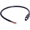 HLBEST Connettore a spina 18AWG Cavo di alimentazione trecce 6,5 mm x 4,4 mm Spina maschio a filo nudo estremità aperta barili adattatore di alimentazione cavo di riparazione
