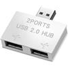 KACCDE Adattatore splitter USB 2.0 maschio a doppio USB femmina per il collegamento di stampanti e lettori di schede