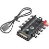MALSSE 1 A 10 Vie Schede Madri 4Pin PWM Fan HUB Splitter Regolatore di Velocità Per Computer Case di Raffreddamento Stabile ed Efficiente Controllo Della Ventola Silenzioso