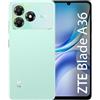 ZTE Blade A36 Smartphone 4G, Memoria 64GB, RAM 12GB (4GB+8GB memory fusion), Batteria 5000mAh, Fotocamera 8Mpx con AI, Android 15, Aqua Green