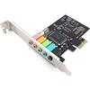 KOKSII Scheda Audio Interna 5.1 per Staffa a Basso Profilo, Pci-E Stereo 3D, Chip Cmi8738 Scheda Audio a 32/64 Bit Pci