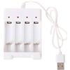 ZIRAN decoration & memory ZIRAN Spina USB per caricabatteria Ricaricabile AA/AAA a 4 Slot Universale Intelligente da 1,2 V