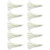 Hyclam 10 pz Segni da pesca morbidi 9 cm / 3,54 pollici 7 colori calamari gancio di gomma esche artificiali calamaro gamberetti esche che si illuminano al buio, esche di calamaro